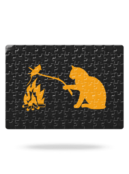 Mačka a myš puzzle White