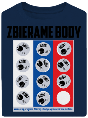 Zbierame body - hokej unisex tričko oversized Midnight Blue