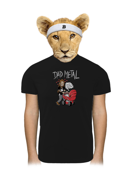 Dad metal detské športové tričko Black