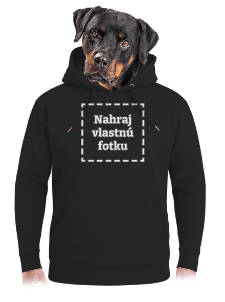 Vlastná potlač unisex mikina premium Dark Black