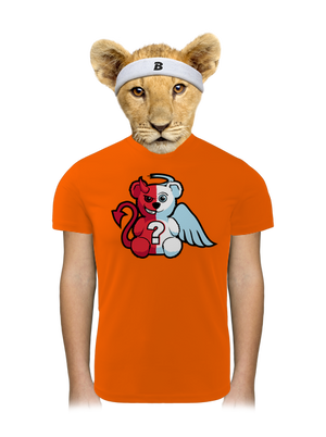 Anjel vs. diabol detské športové tričko Neon Orange