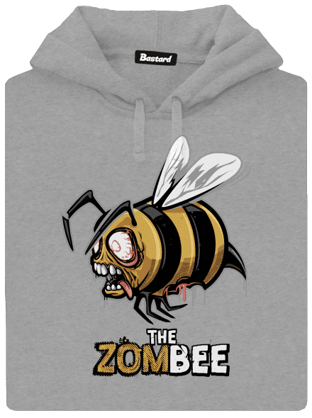 ZomBee - žltá pánska mikina klokanka Light Melange