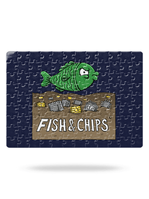 Fish and IT chips puzzle White