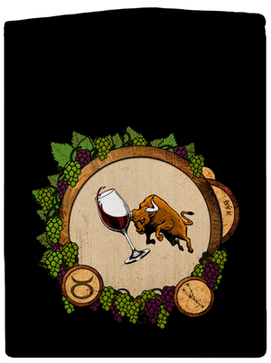 Vínny horoskop: Býk pánska mikina na zips Black