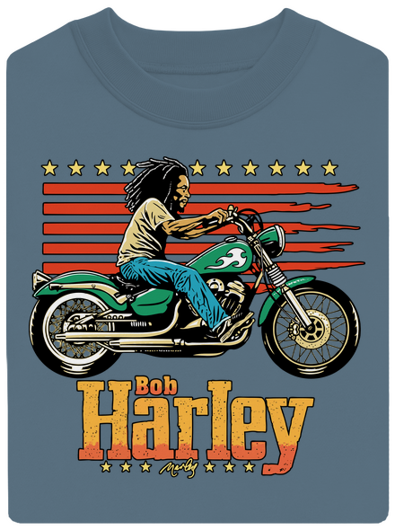 Bob Harley unisex mikina bez kapucne Nordic Blue
