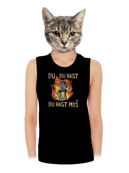 Du hast myš dámske tielko voľné Black