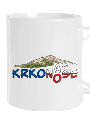 Krkonoše veľký hrnček White
