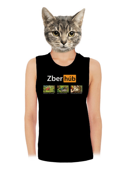 Zber húb dámske tielko voľné Black