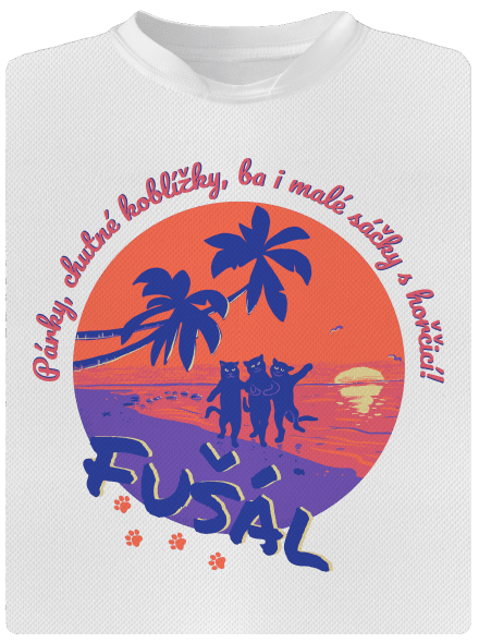 Fušál pánske športové tričko White