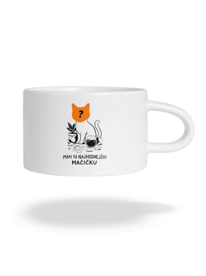 Mám najhodnejšiu mačičku hrnček makronka White