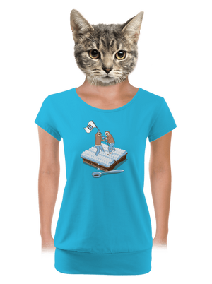 Polárna expedícia dámske tričko s lemom Blue Atol