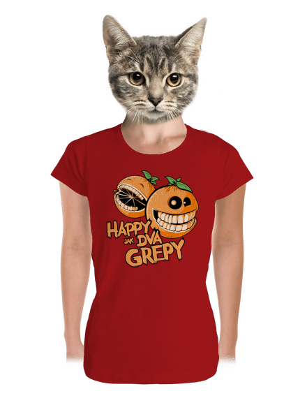 Happy grepy dámske tričko prémium Red Mal