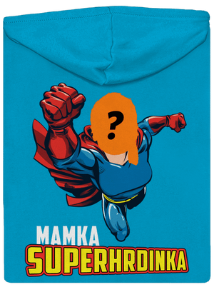 Mamka superhrdinka dámska mikina na zips Blue Atol