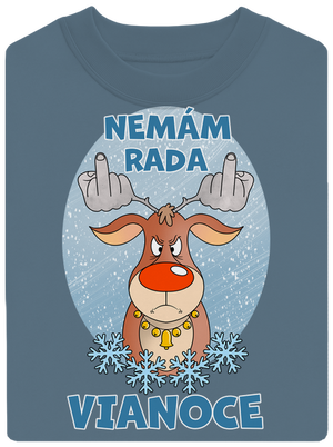 Nemám rád Vianoce unisex mikina bez kapucne Nordic Blue