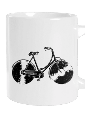 Gramofónový bicykel veľký hrnček White