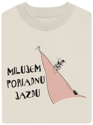 Milujem jazdu unisex mikina bez kapucne Off White