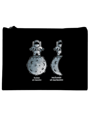 Polčlovek na polmesiaci taštička Black