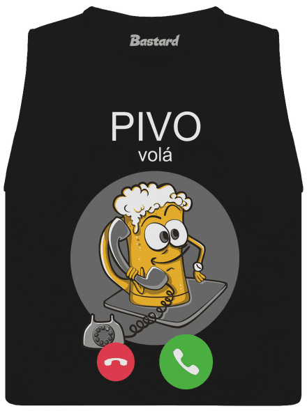 Pívo volá dámske tielko voľné Black