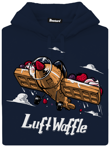 Luftwaffle pánska mikina klokanka Navy