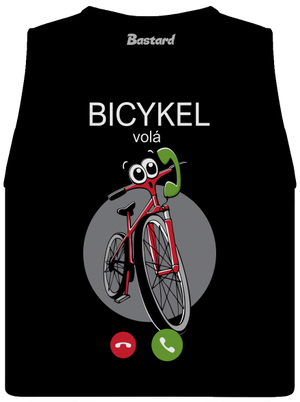 Bicykel volá dámske tielko voľné Black