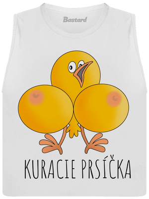 Kuracie prsíčka dámske tielko voľné White