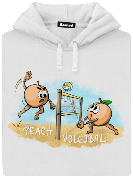 Peach volejbal dámska mikina klokanka White