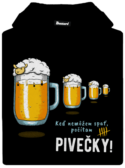 Pivečka pánska mikina klokanka Black