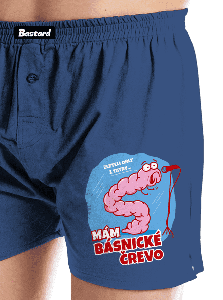 Básnické črevo pánske trenky Blue