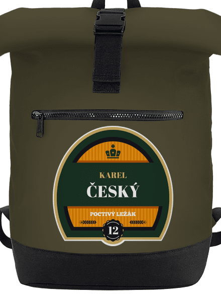 Pivná etiketa batoh Military Green