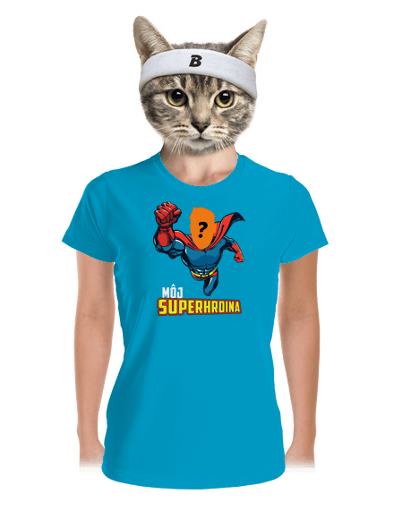 Môj superhrdina dámske športové tričko Blue Atol