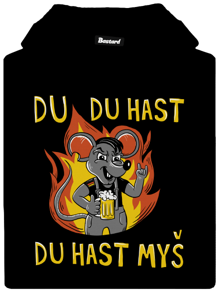 Du hast myš dámska mikina klokanka Black