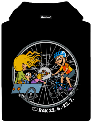 Cyklistický horoskop: Rak dámska mikina klokanka Black