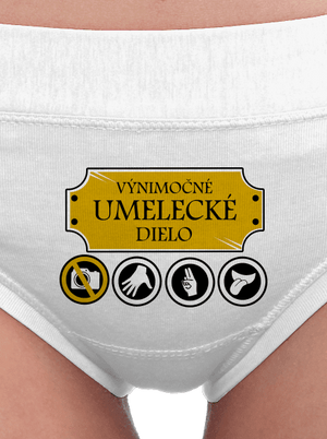 Umelecké dielo dámske nohavičky White