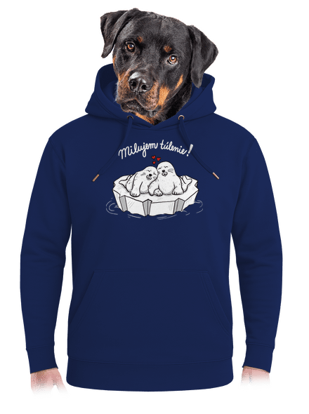 Milujem túlenie unisex mikina premium Navy