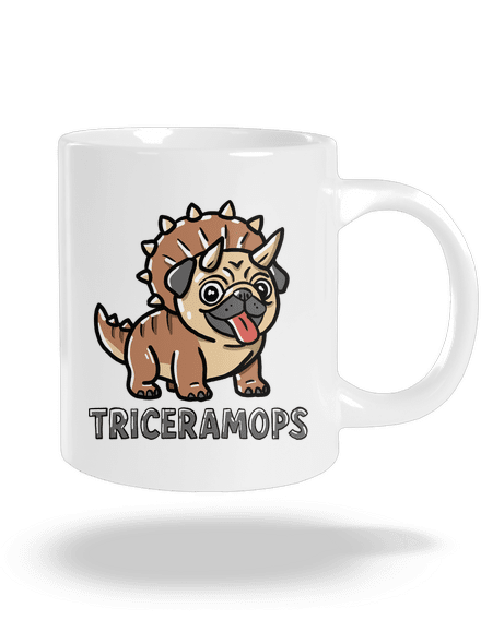 Triceramops veľký hrnček White