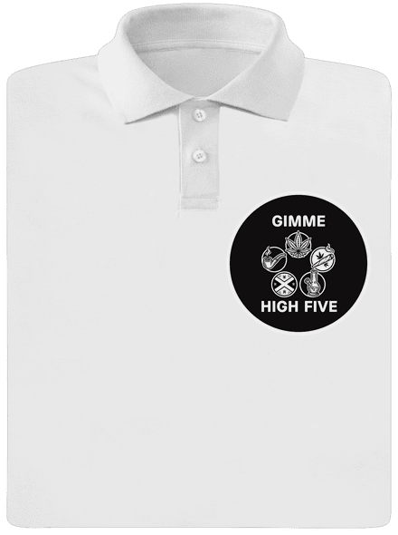 Gimme high five pánska polokošeľa White