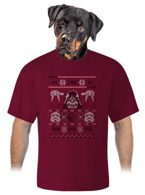 Vader na svetri unisex tričko oversized Garnet