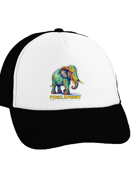 Pixelephant šiltovka truckerka Black cap