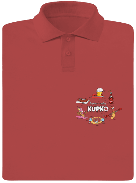 Slovenské kupko pánska polokošeľa Burgundy