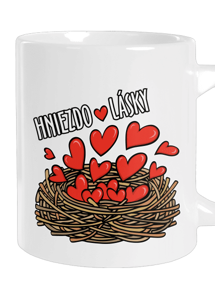 Hniezdo lásky veľký hrnček White