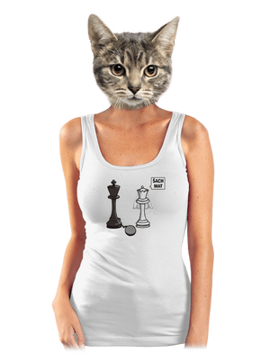 Šach mat dámske tielko klasické White