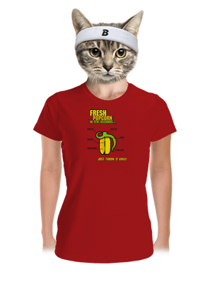 Popcorn grenade dámske športové tričko Red Mal