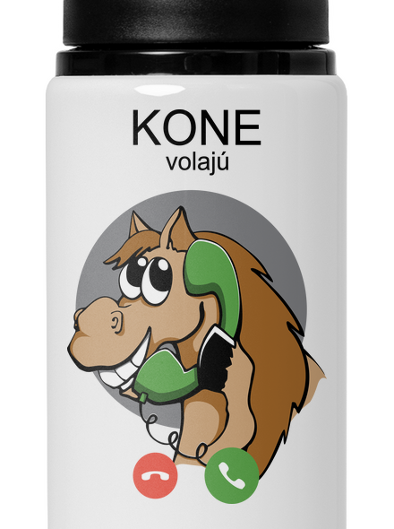 Kone volajú flaša na vodu White
