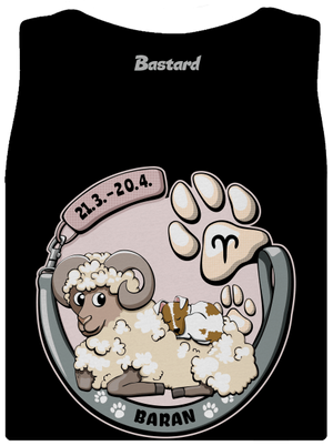 Psí horoskop: Baran dámske tielko klasické Black