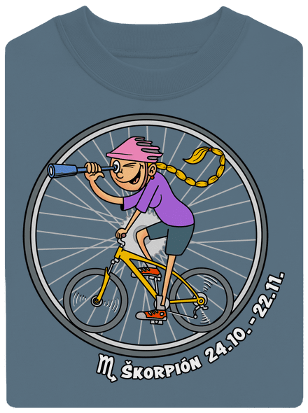 Cyklistický horoskop: Škorpión unisex mikina bez kapucne Nordic Blue