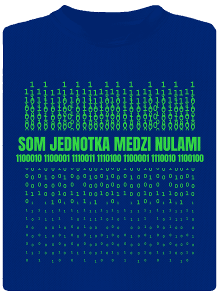 Jednotka medzi nulami pánske športové tričko Royal Blue Mal