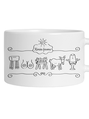 Kozia farma hrnček makronka White