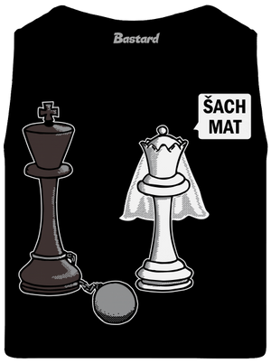 Šach mat pánske tielko Black