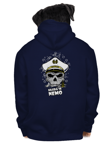 Kapitán Nemo pánska mikina na zips Navy