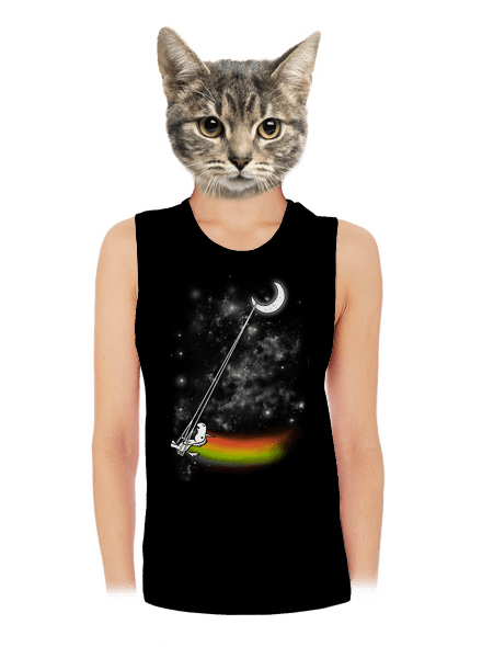 Unicorn Universe dámske tielko voľné Black